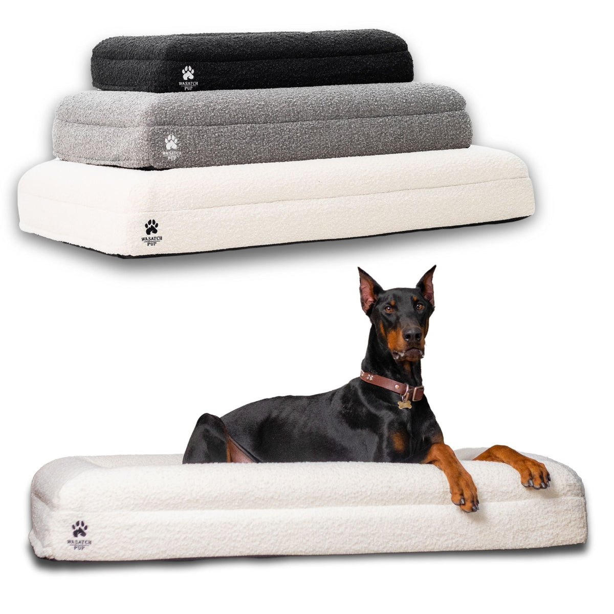 Orthopedic bolster dog bed