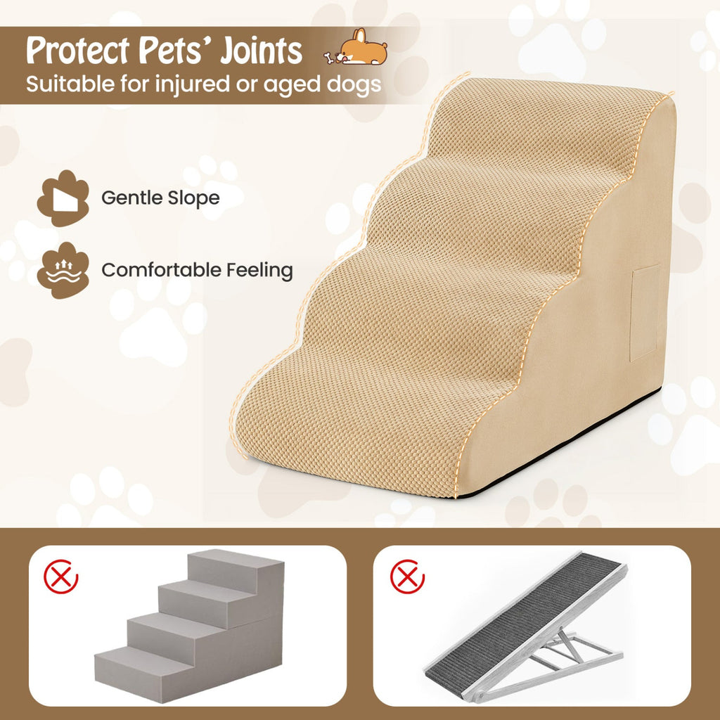 4-Step Foam Dog Stairs