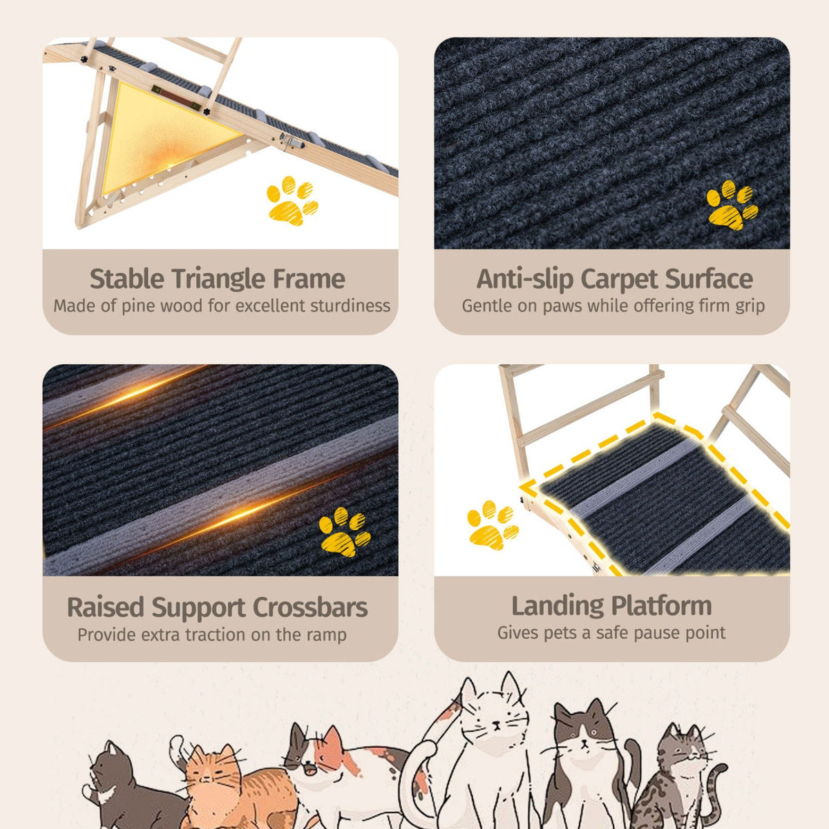 Folding Ramp for Beds, Couches & Cars